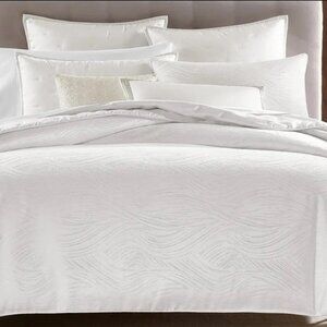 Hotel Col. Expressionist Full/Queen Duvet Cover & Pillowshams 3pc Set White New